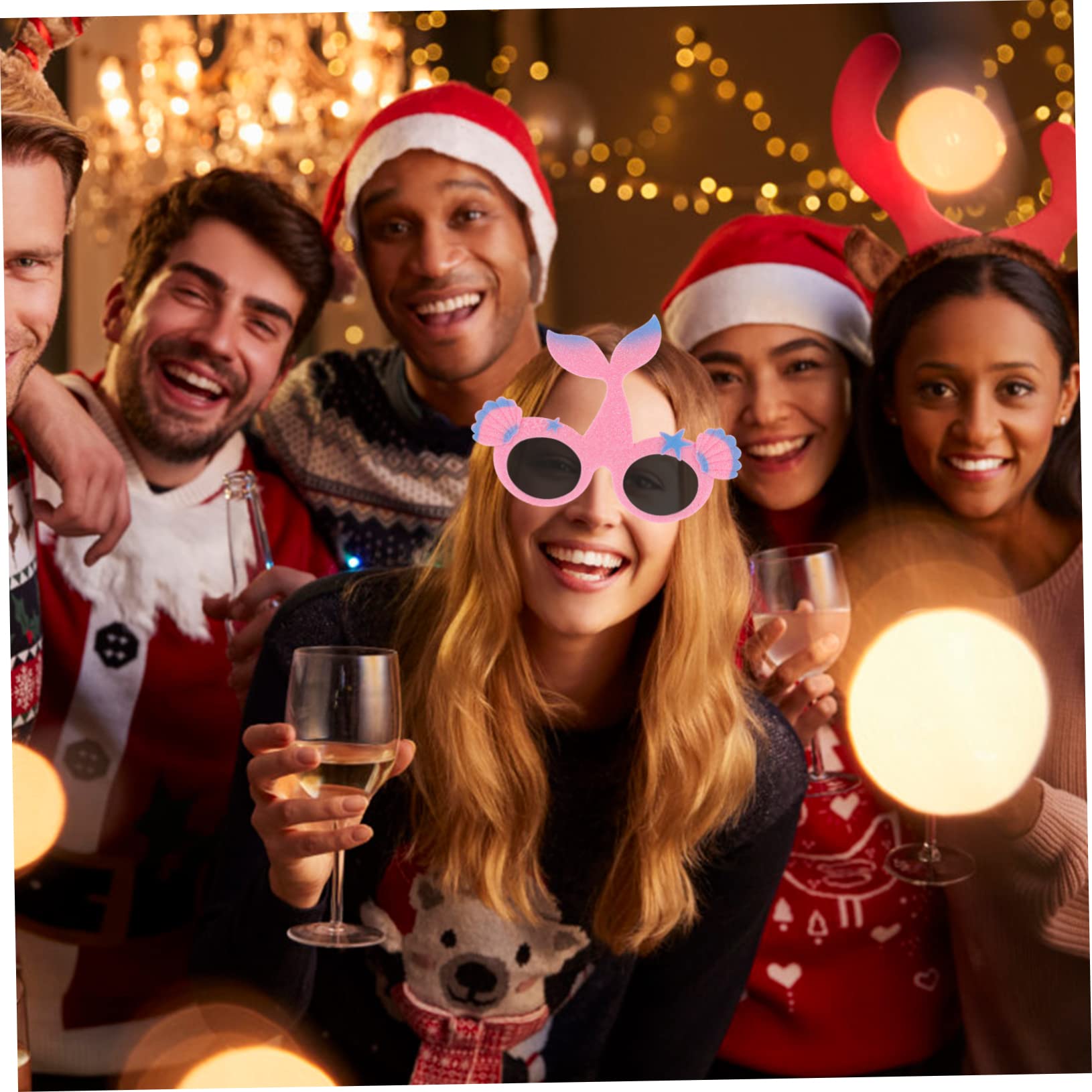 NOLITOY Plastic Sunglasses Mermaid Eyewear Novelty Sunglasses Kids Sun Glasses Mermaid Sunglasses Lightweight Party Glasses Kid Glasses Funny Banquet Decorative Items Abs