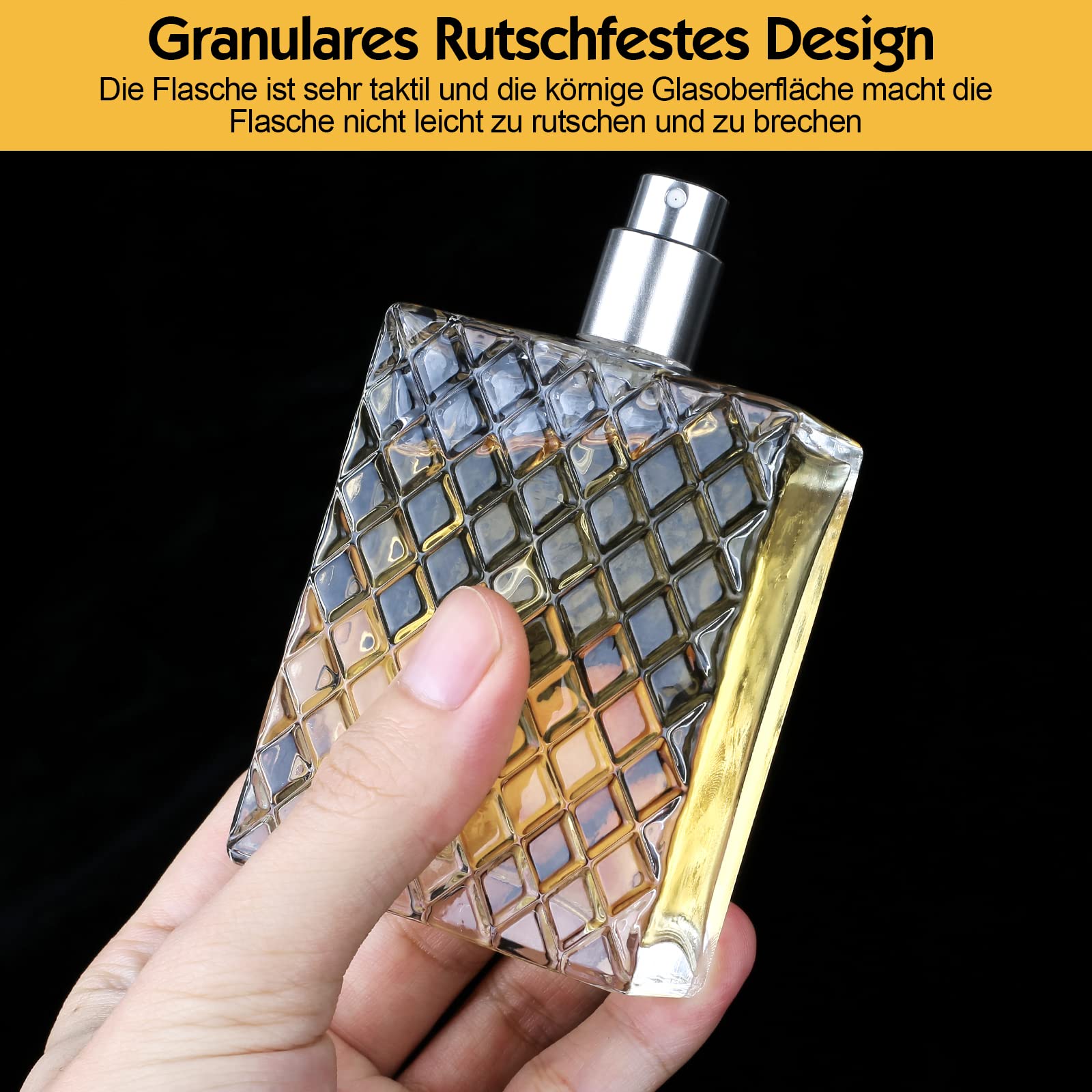 Rozpylacz do perfum 100 ml, przenośna butelka z rozpylaczem do perfum, dla kobiet i mężczyzn, do wielokrotnego napełniania pipetą i lejkiem, do perfum, podróży, kosmetyków