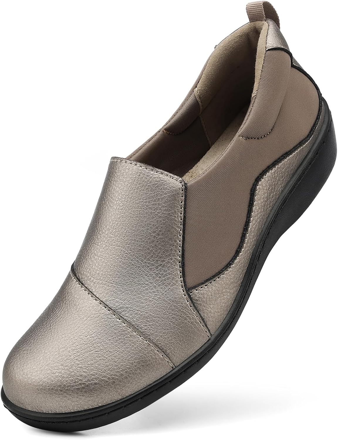 Women's Comfort Leather Loafers Cute Casual Slip On Lightweight Walking Flats Every...