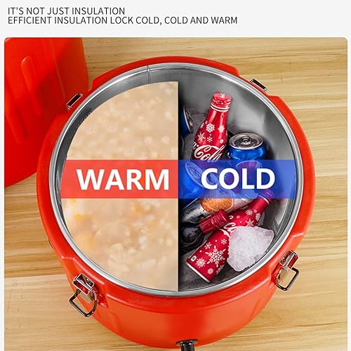 Miniatura 3 de Transportador de sopa aislado, portátil, comercial, caliente y caliente, calentador de alimentos, enfriador de barril de aislamiento grande, forro