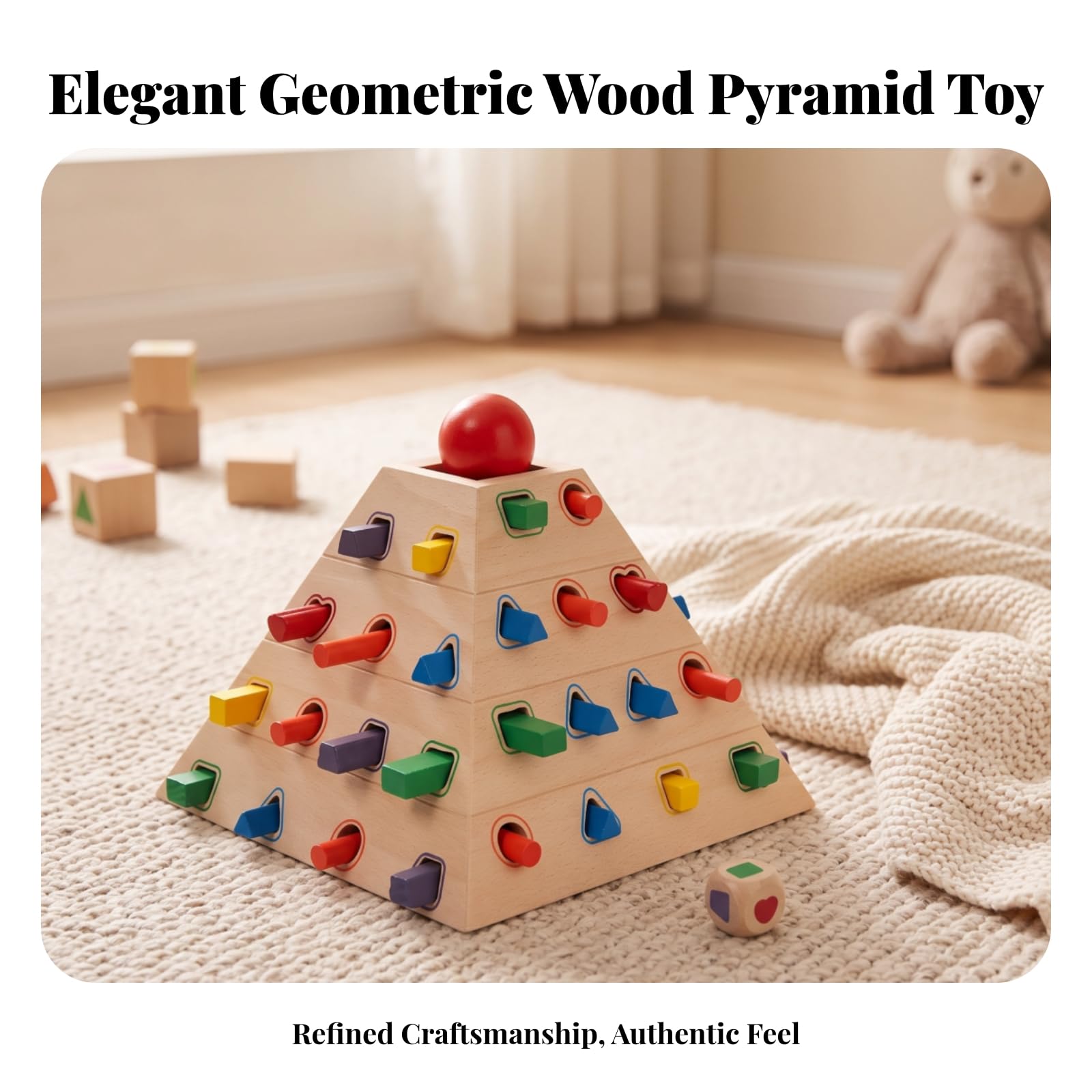 Pädagogisch pyramide mit Steckspiel