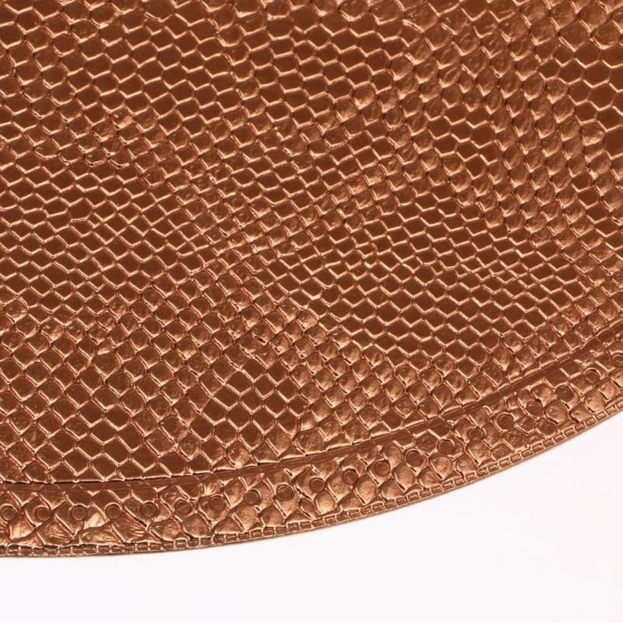 Addition Round PU Leather Place Mats, Textured Finish