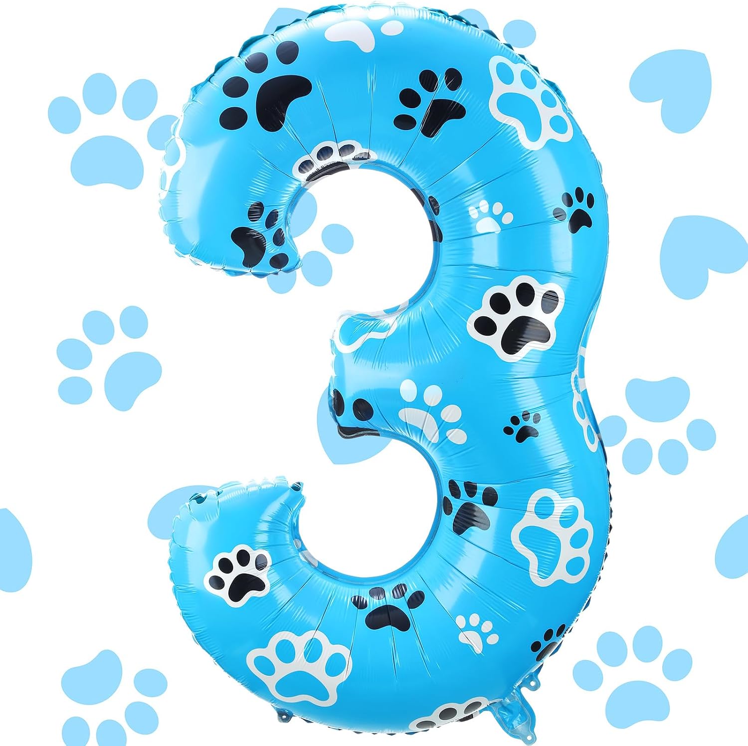 APINATA4U Dog Paw Pinata For Puppy Birthday Party, Blue Pet Party Supplies Animal Themed Pinata Doggie Decor Lover Gift Print Decoration 17x4x17 Inches