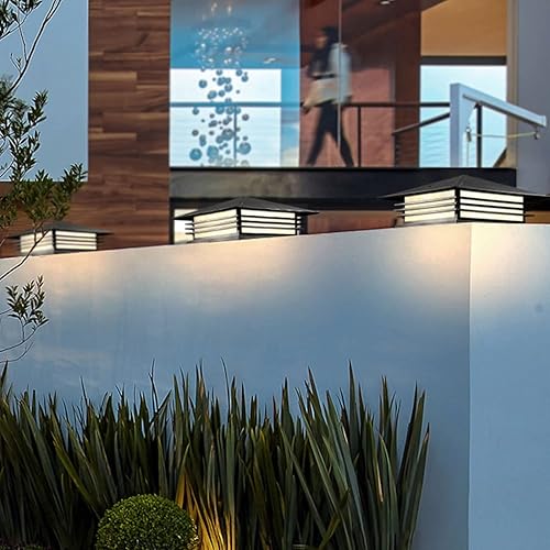 Miniatura 7 de ZEELYDE Luces de poste para exteriores, luz de pilar de villa para exteriores, luz de pilar de metal impermeable, luz de jardín, puerta de casa, luz