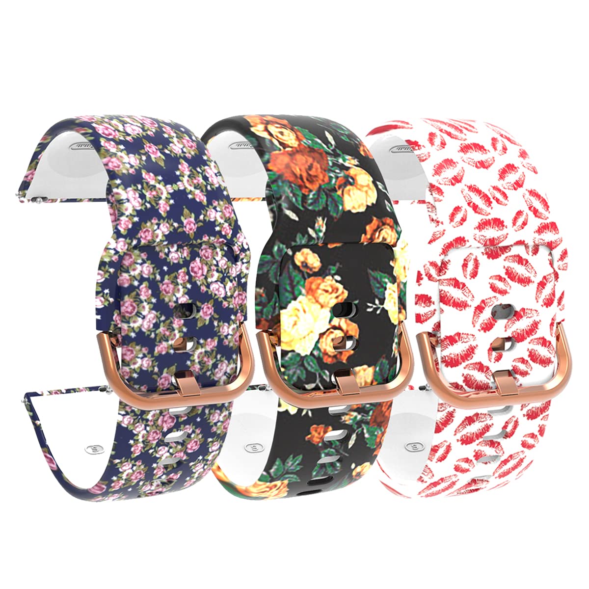 3-Pack Bands Compatible with RADLEY Series 32/Series 20/Series 19/Series 46/Series 10 Strap, Replacement Adjustable Wristband Replacement Printed Pattern Watch Band Bracelet for Women (Pack3-B)