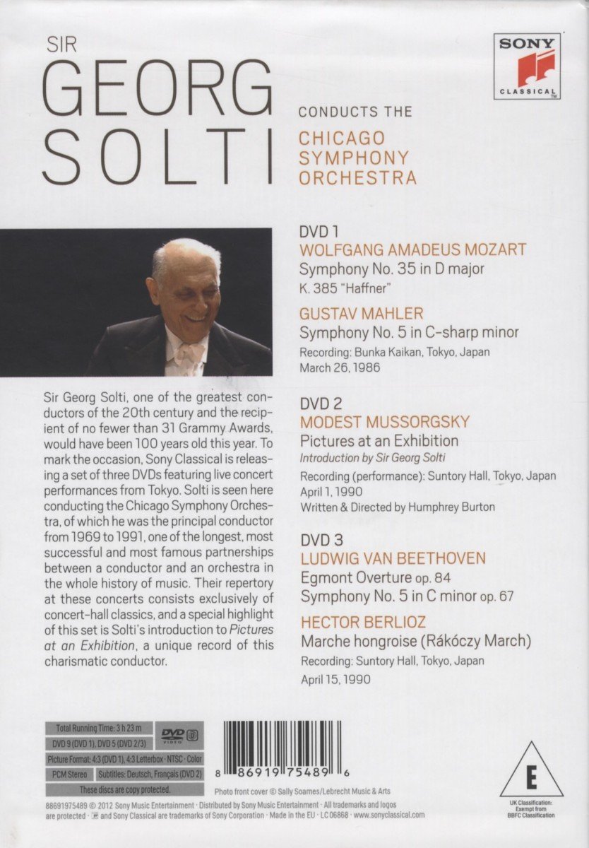 Sir George Solti conducts the Chicago symphony orchestra (+booklet)