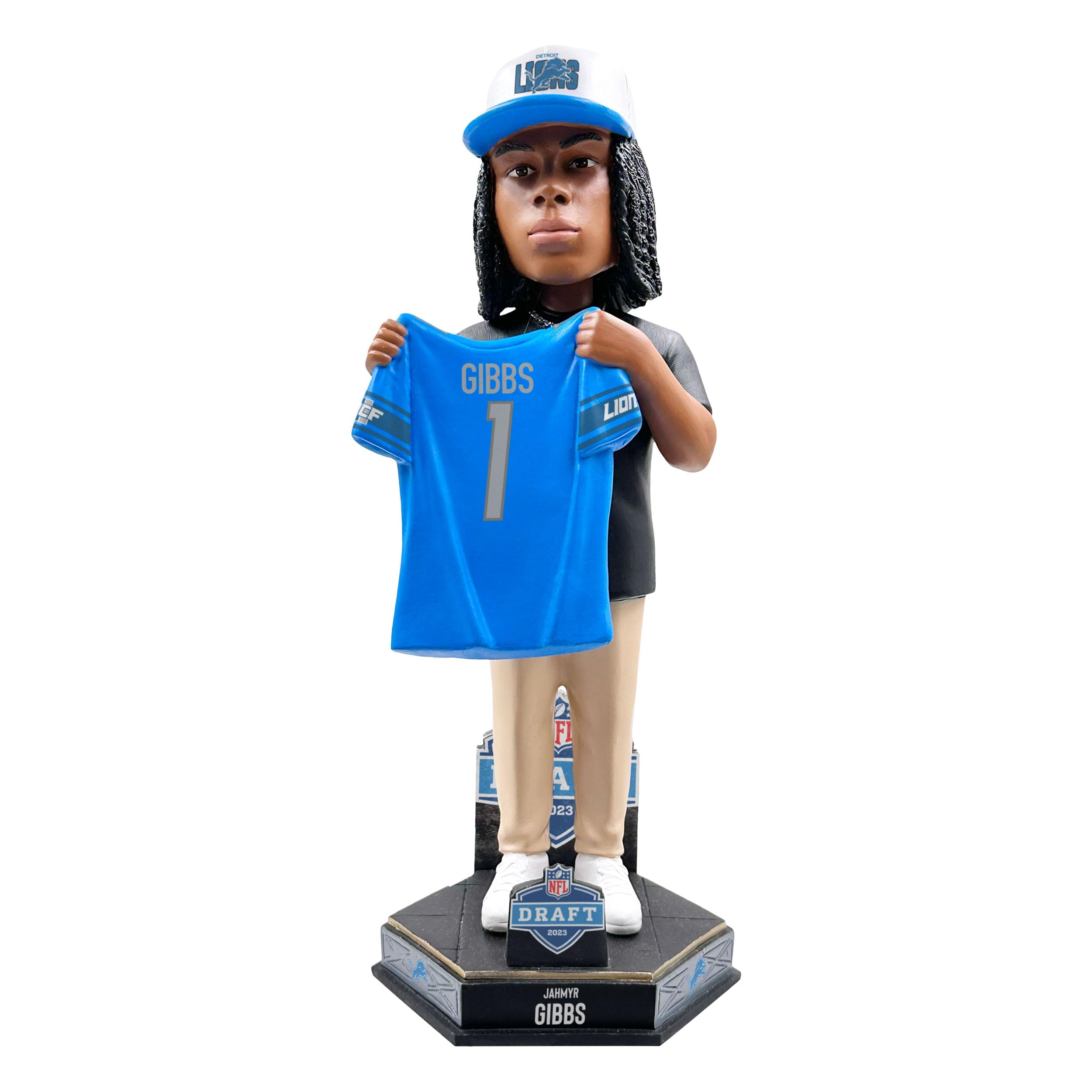 Jahmyr Gibbs Detroit Lions 2023 Draft Pick Bobblehead NFL Football
