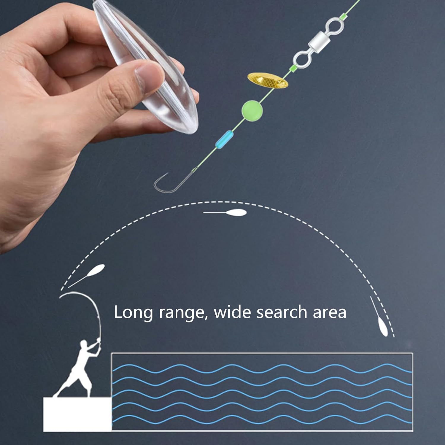 Fishing Casting Float Quick Fly Fishing Sticks Clear Bobbers Float Sinkend Type Casting Bobbers 5Pcs