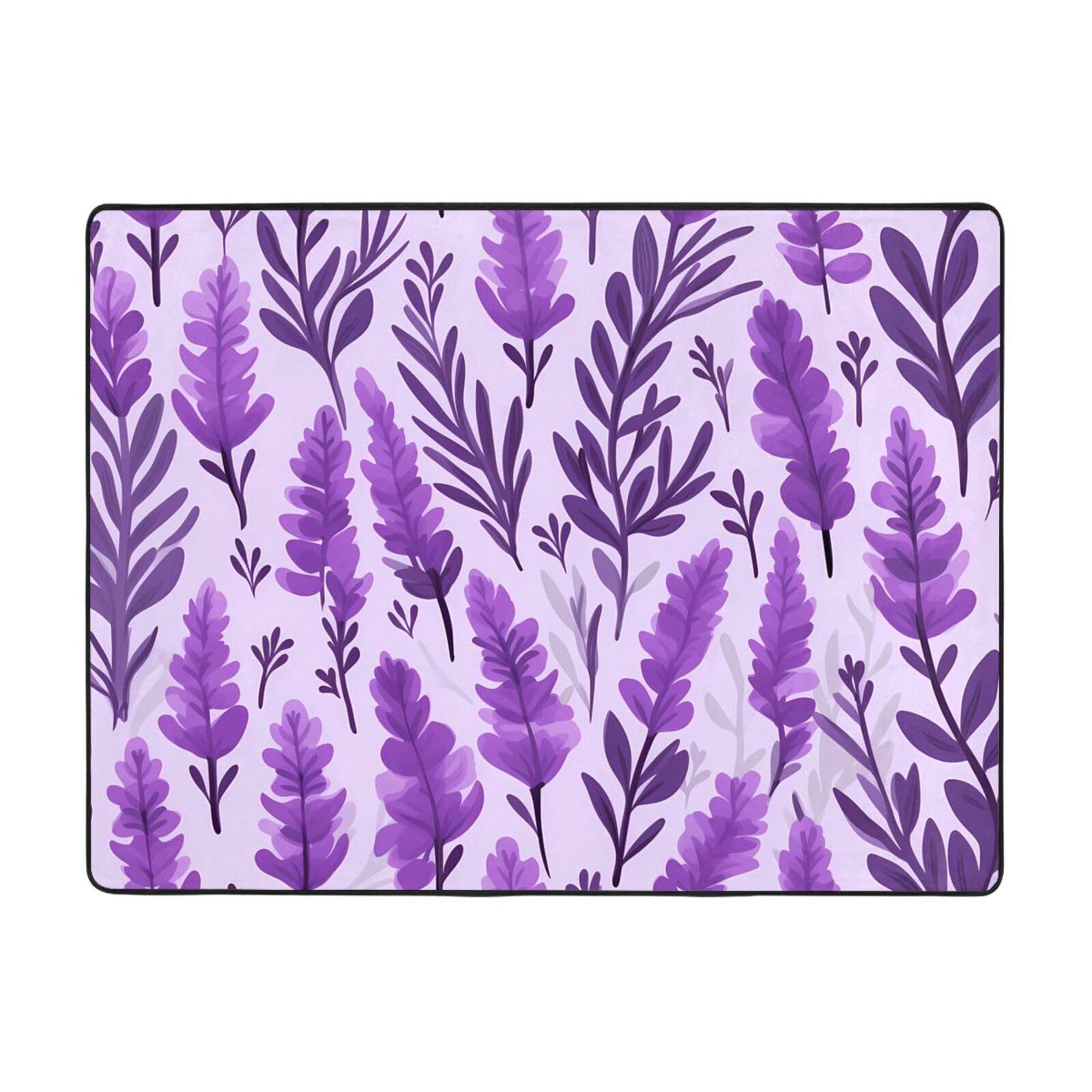 Tapis velours violet lavande 160x121 grand tapis de salon