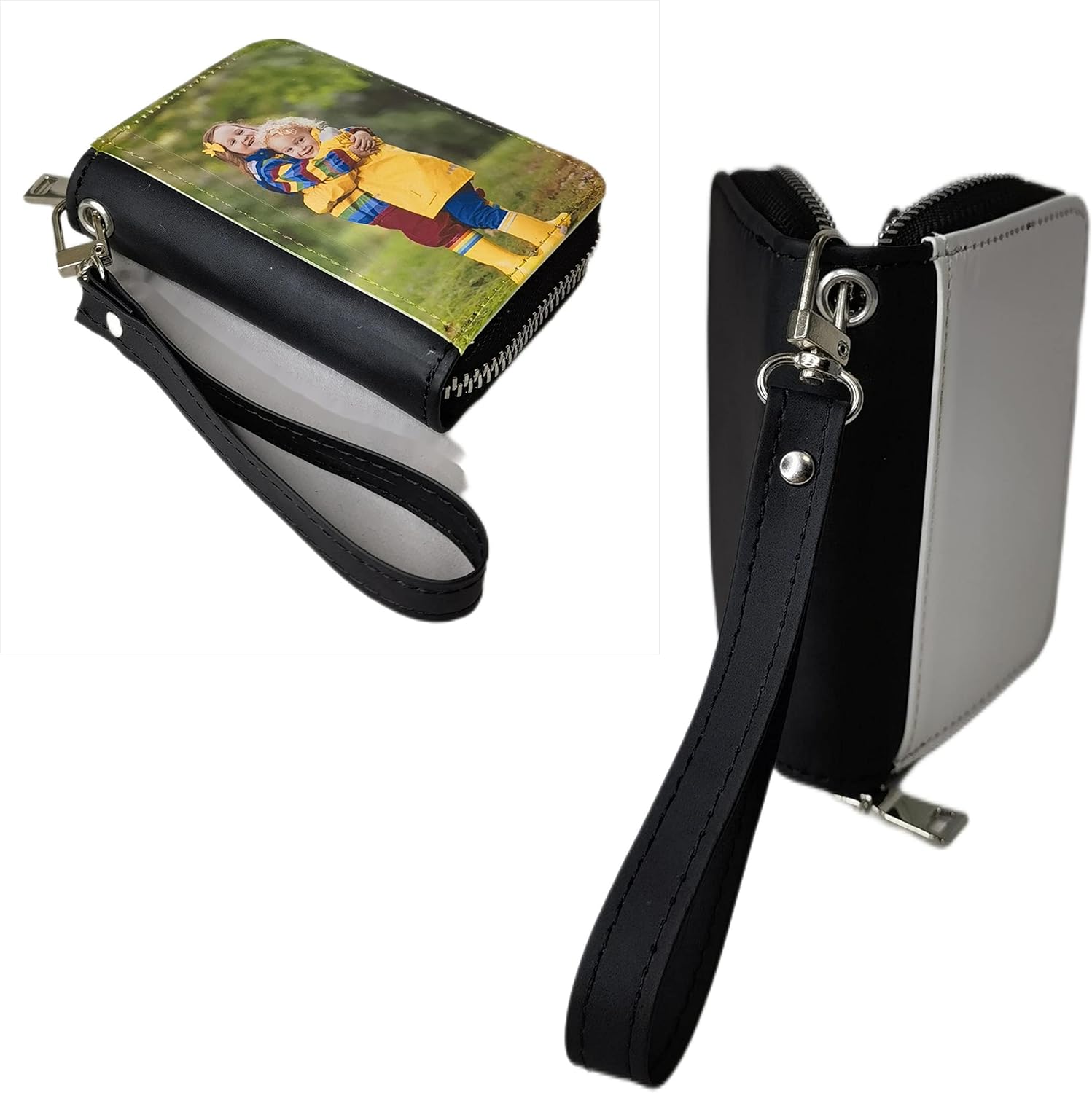 Sublimation Small Coin purse Women's Wallet Leather Coin credit Card holder Diy Craft (black) - Image 6