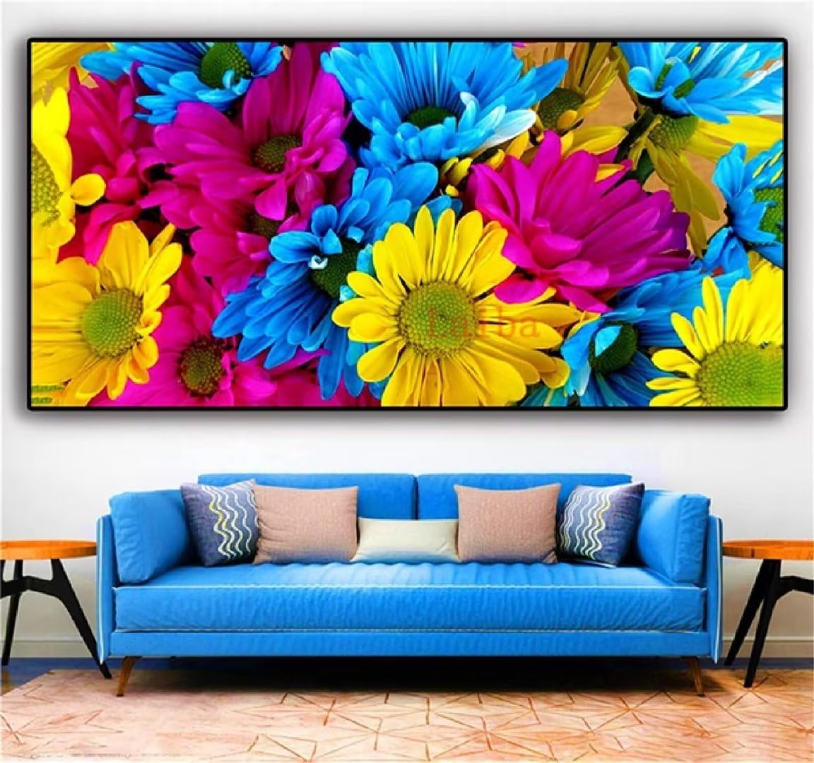 Broderie Diamant Carré Fleurs 5D | Toile Haute Définition Grand Format