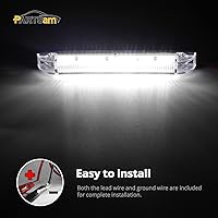 Vista 3 de Partsam 4 tiras de luz blanca de 6 pulgadas con 12 luces LED para barcos, barra de luz marina, remolque, camión, caravana, caravanas, luces LED