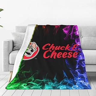 Classic Chuck E Cheese Throw Blanket for Couch Soft Lightweight Plush Warm Blankets Perfect for Bed Sofa Dormitory 40"x30"