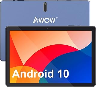 Tablet 10 Zoll Android 10 Tablet Quad-Core-Prozessor, AWOW Tablet 10 Angebote, 4GB RAM, 64GB eMMC, 1.5~1.6GHz, 1280 x 800 ...
