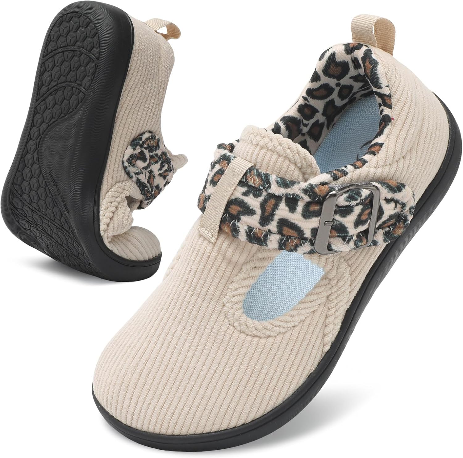 Womens Slippers Soft & Cozy House Bedroom Shoes Comfy Wide Walking Shoes Adjustable Diabetic Bunion Swollen Recovery Indoor Outdoor Slippers