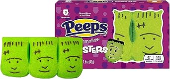 Halloween Peeps Marshmallows, Assorted Characters, 12 Count (Pack of 4)
