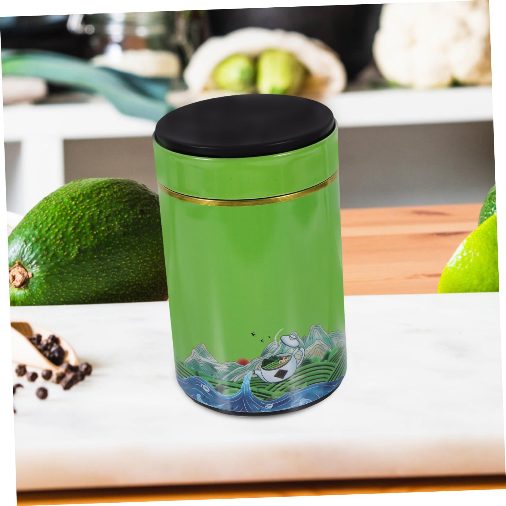 Amazon｜STOBOK 2個 茶筒 アンティークの茶入れ ビンテージの密閉  