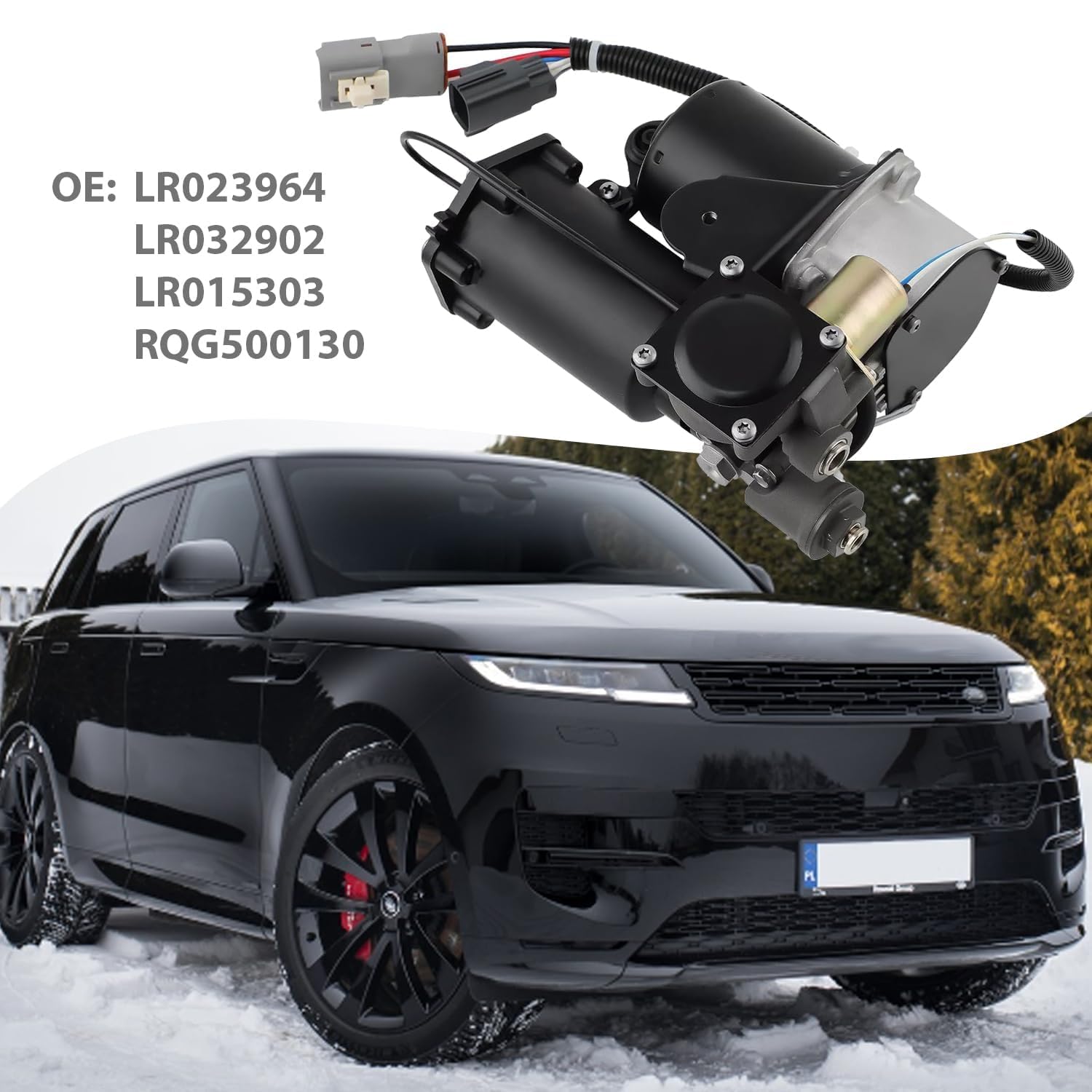 ANBOO Bomba de compresor de suspensión neumática con relé para Land Rover Range Rover Sport LR023964