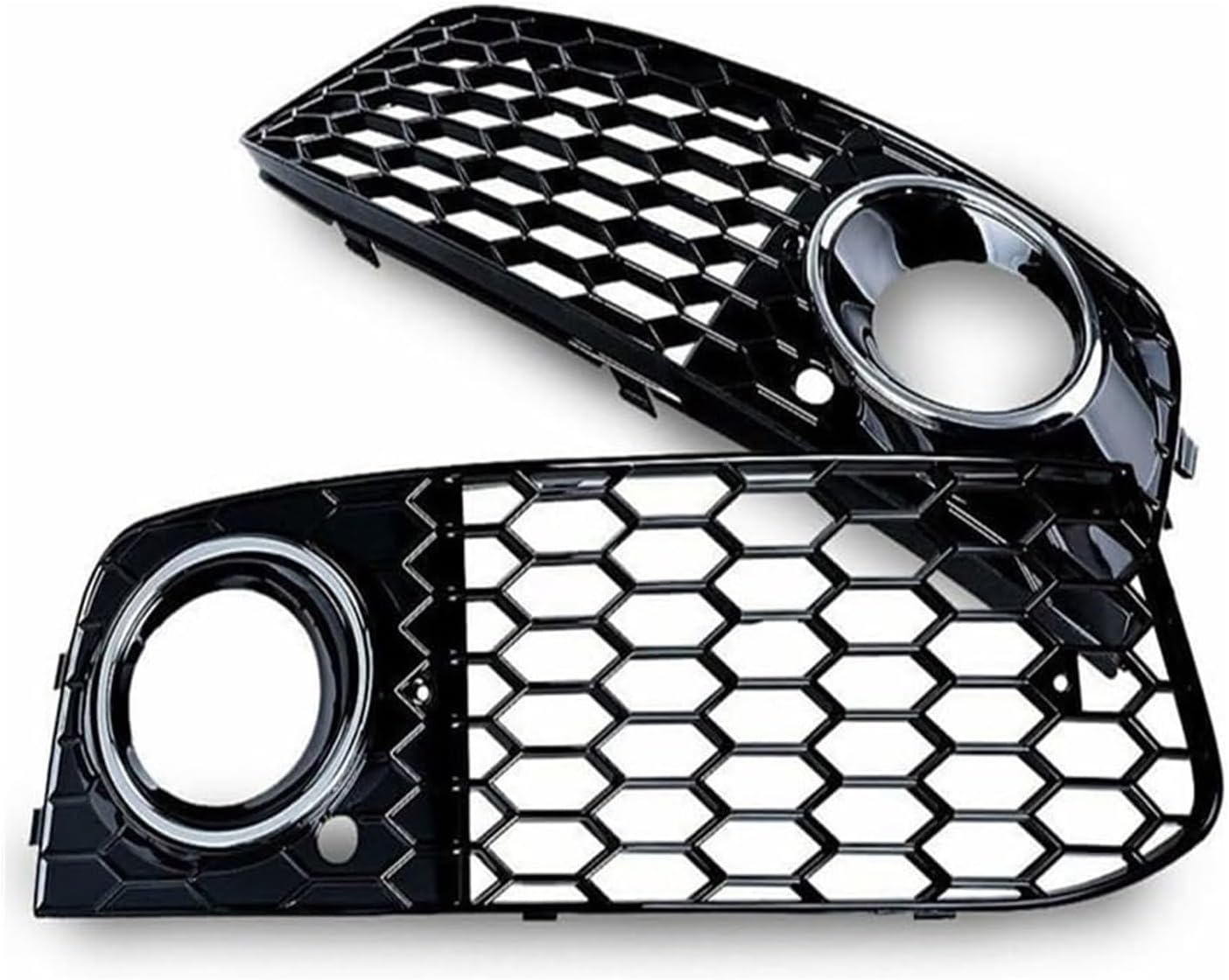 用 A4 B8 2008-2012 車のグリルバンパー フロントフォグライトランプ 【リアバンパーリアバンパー】 カバーハニカムメッシュ(Zw