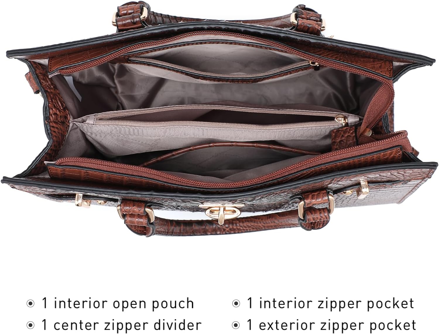 Dasein Women Handbags and Purses Ladies Shoulder Bag Top Handle Satchel Tote Work Bag with Matching Clutch