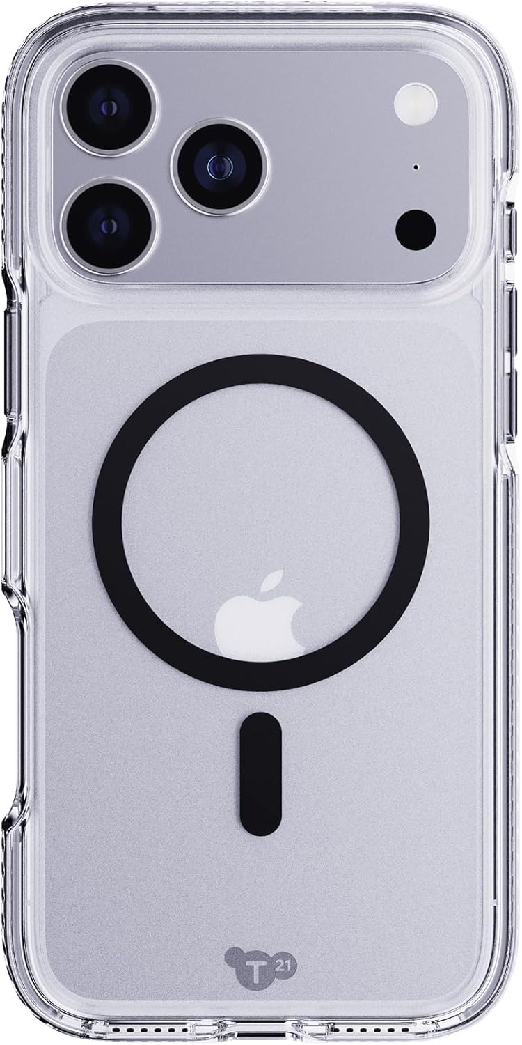 Tech21 EvoCrystal Case for iPhone 17 Pro Max – Black | Slim Protective Case | Impact Protection | MagSafe Compatible