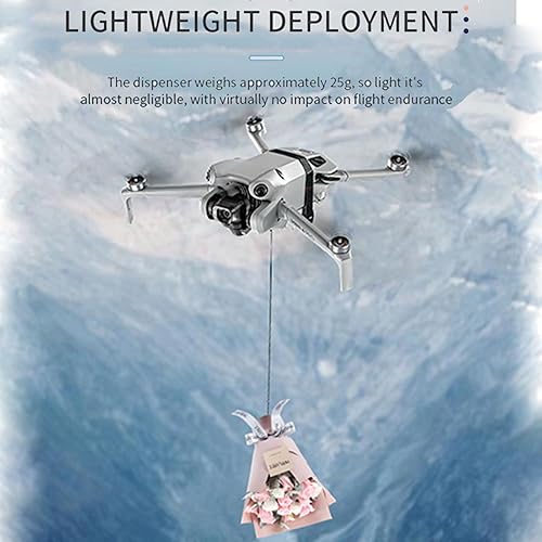 Miniatura 4 de Airdrop - Sistema de carga útil para DJI Mini 4 Pro Drone Airdrop Transporte Entrega Liberación Dispositivo Lanzador de Clip para Mini 4 Pro