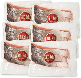 Amazonふるさと納税 【 甘塩天然紅鮭 3切真空 ×6パック 】 鮭 北海道 鮭 サケ さけ シャケ しゃけ 紅鮭 紅ザケ 紅ジャケ 紅ざけ 紅じゃけ 甘塩 天然 F4F-1507