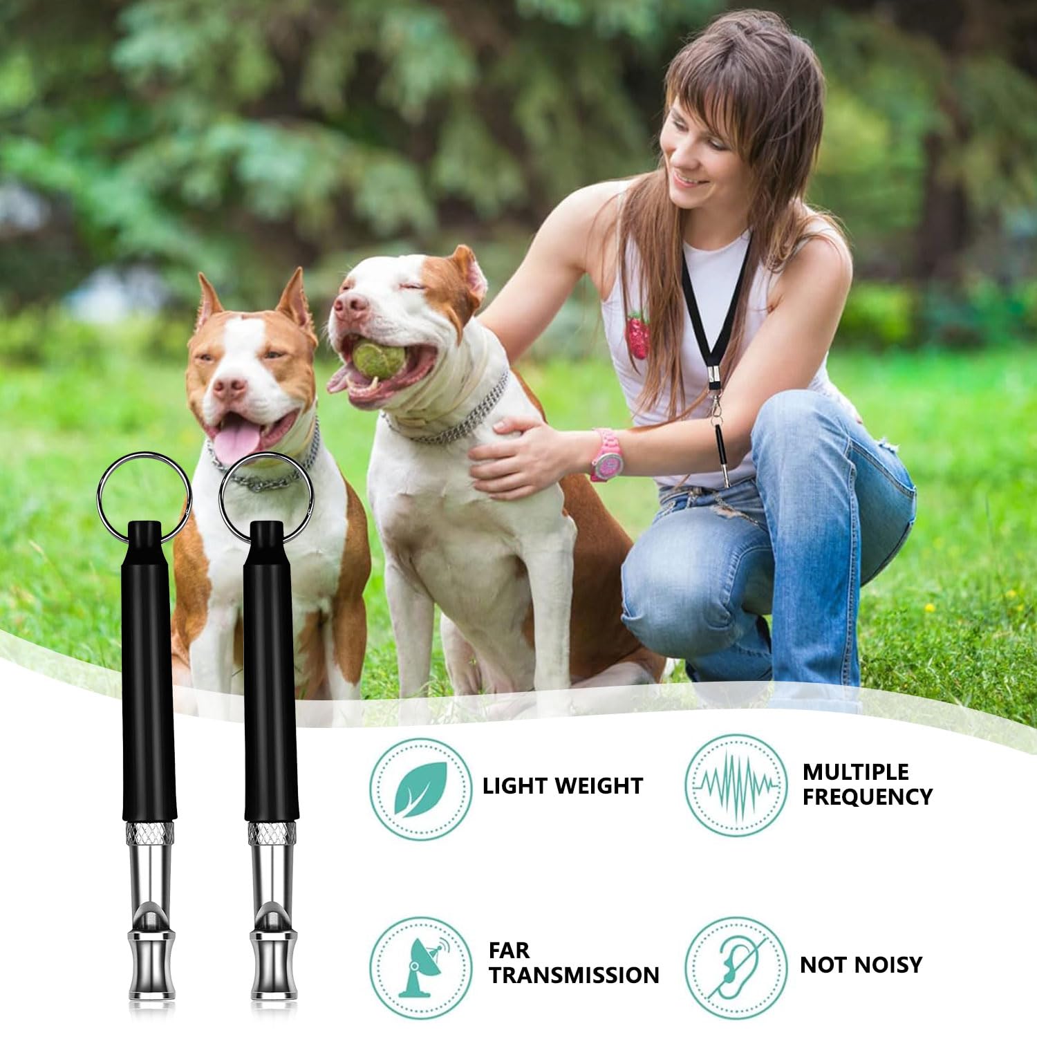 Fischietto Ultrasuoni Per Cani - 2 Pezzi Con Frequenza Regolabile Per Addestramento E Controllo Abbai - Foto 10