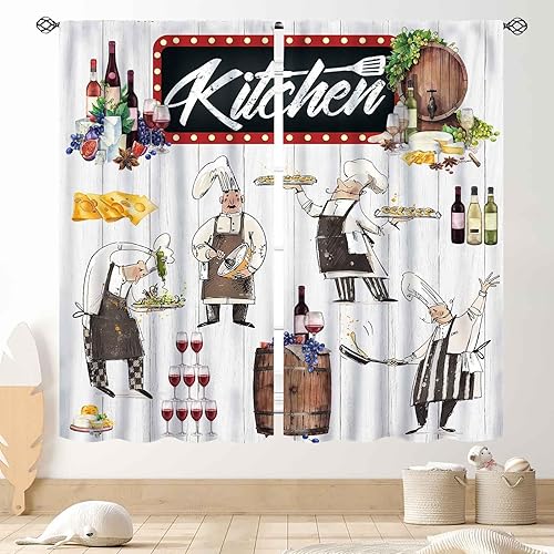 Miniatura 31 de Curtianos de cocina de granja, estilo rústico, tenedor y cuchara, estilo rústico, vintage, estilo rústico, vintage, estilo rústico, estilo rústico,