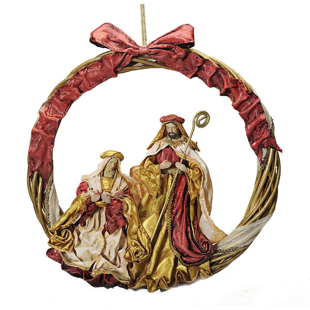 Décoration de Noël rouge et or sur une cheminée pour illuminer vos soirées de réveillon