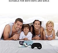 Vista 8 de Antifaz para dormir para niños con luz de bloqueo – Máscara de ojos contorneada 3D de espuma viscoelástica – Cubierta de ojos y máscara de sueño