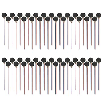 50pcs Mini Vibration Motors 10x2.7mm Flat Coin Button-Type Vibrating Motor 12000rpm Self Adhesive Vibration Motor DC 3V for DIY Mobile Cell Phone Pager Tablet