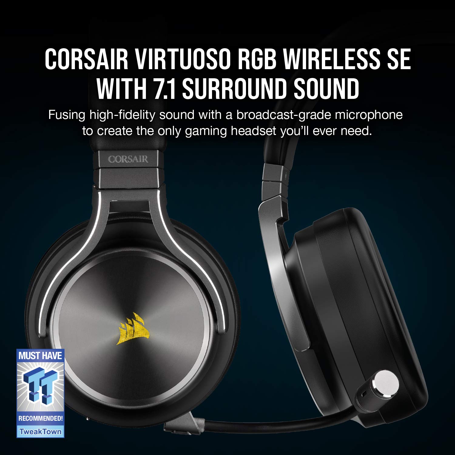 Corsair Virtuoso RGB Wireless SE HighFidelity Gaming Headset (7.1