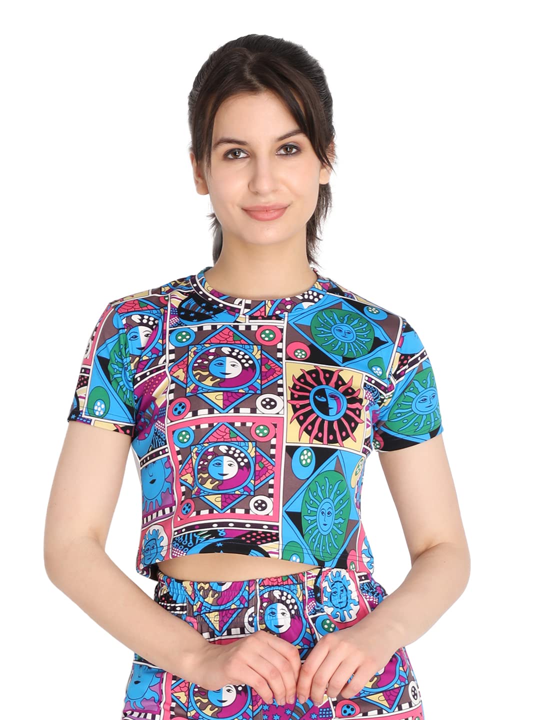 chkokko Women's Polyester Regular Fit Crop Top-picture-58