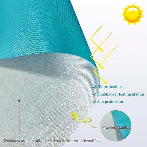 Miniatura 2 de Cortina opaca con ventosas, persianas enrollables para ventana, persianas retráctiles temporales, tela con aislamiento térmico, 85% de opacidad, con