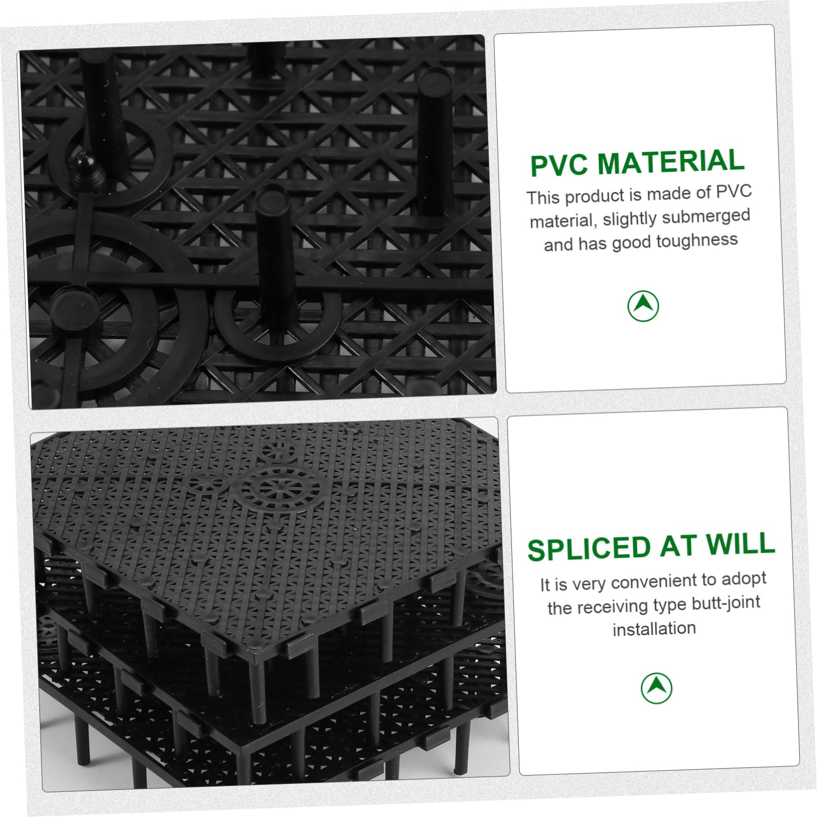 UKCOCO 20stücke Bodenfilterplatte Für Aquarium PVC-filterplatte Spleißkombination Leicht Untertauchbar Gute Wasserzirkulation Zubehör Für Große Fische Wie Drachenfisch Und Seefisch
