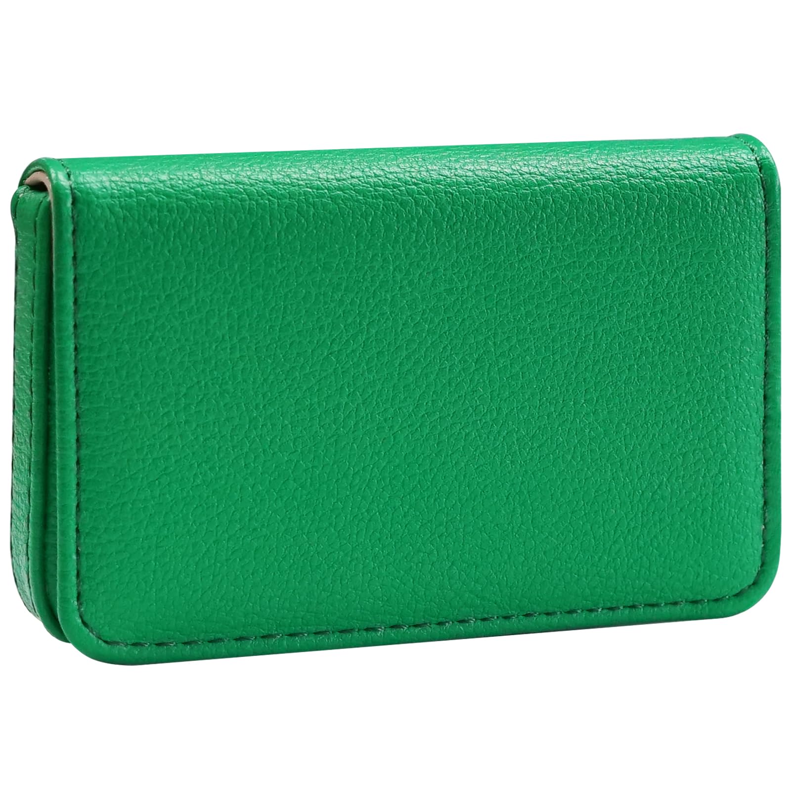 Business Card Holder，PU Leather Business Card Case Color Printing Pattern Card Holder Wallet，Pockets Magnetic Credit Card Holders for Men and Women - Dark Green