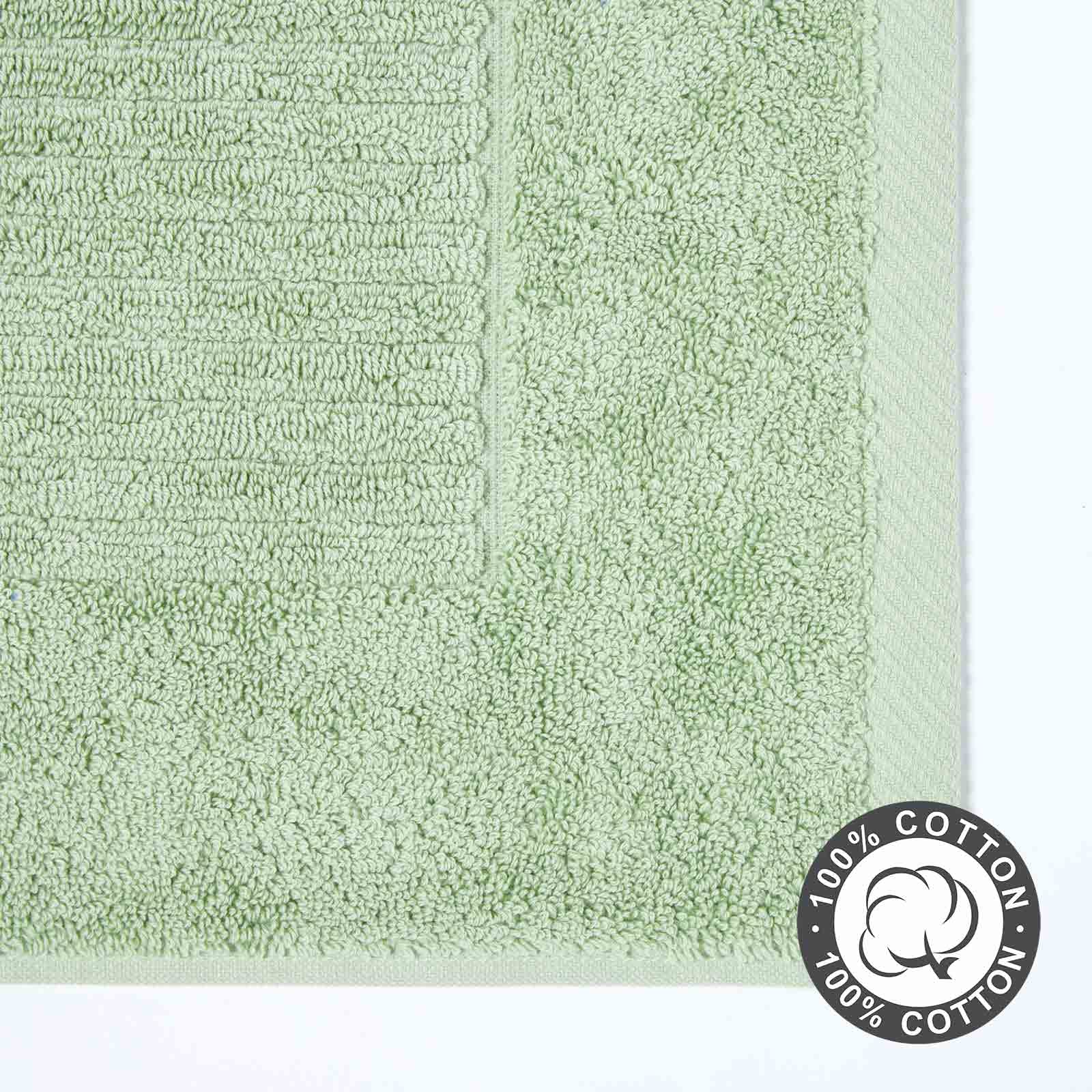 Homescapes - Tappetino scendi-Vasca in Spugna, 50 x 80 cm, in 100% Cotone, 13 Colori Disponibili, Cotone, Verde Lime, 50 cm x 70 cm