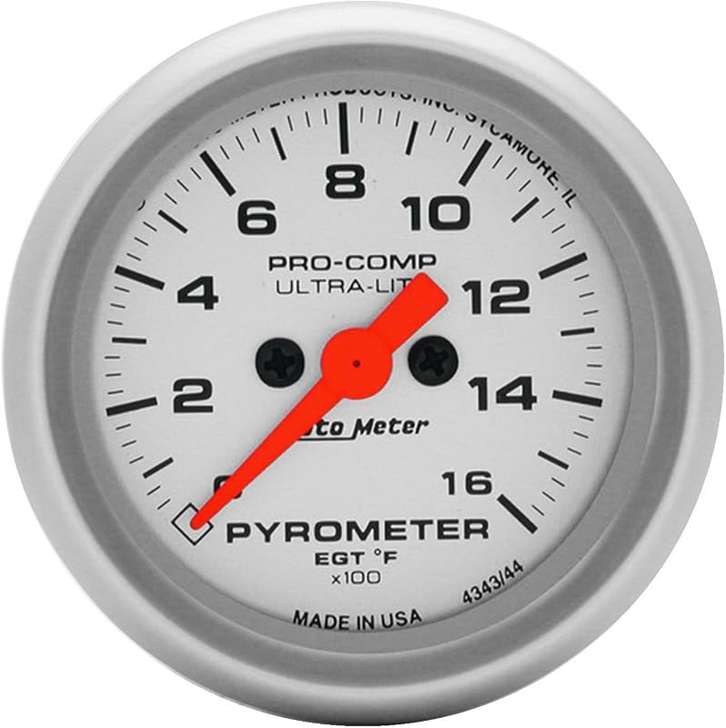 Kit de Pirômetro Elétrico AUTO METER Ultra-Lite 4344 para Temperatura dos Gases de Escape – 5,87 cm