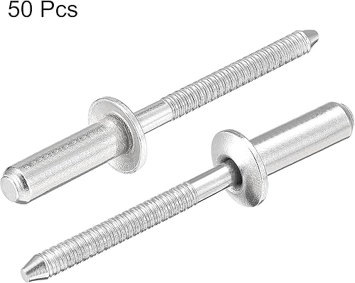 Miniatura 4 de uxcell Remaches ciegos, 304 remaches de tracción de acero inoxidable remaches de decoración de núcleo de 0.189 in de diámetro 0.630 in de longitud