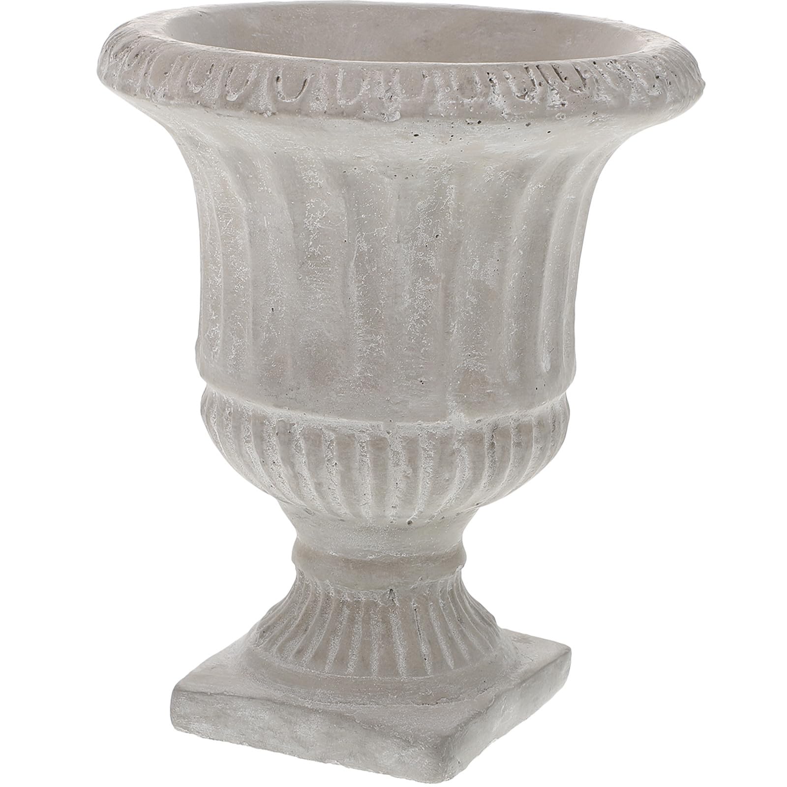 Vase en ciment décoratif haut de gamme | Pot en béton gris style vintage