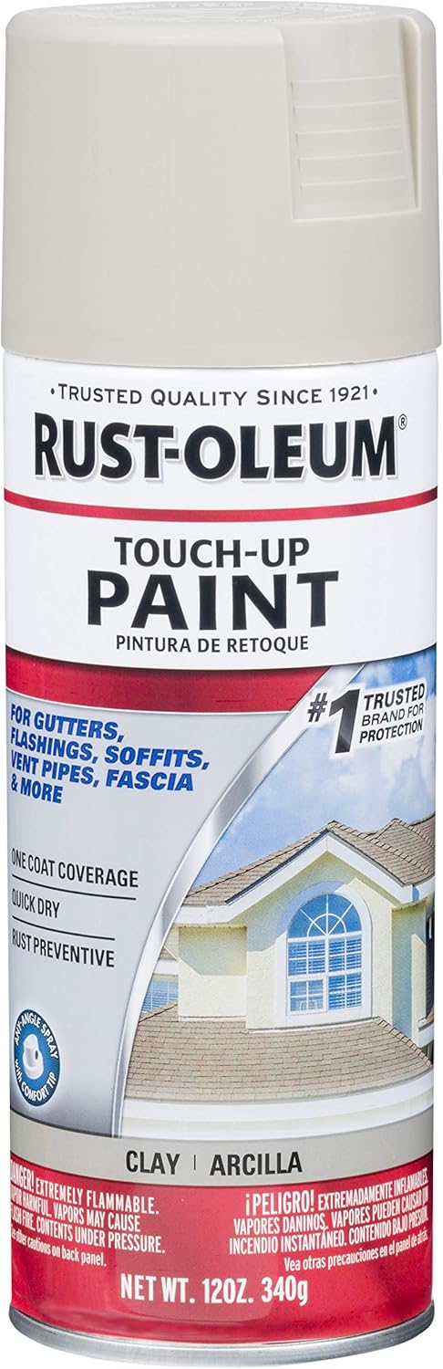 Rust-Oleum 313814 Roofing Touch Up Paint 12 Oz, Clay