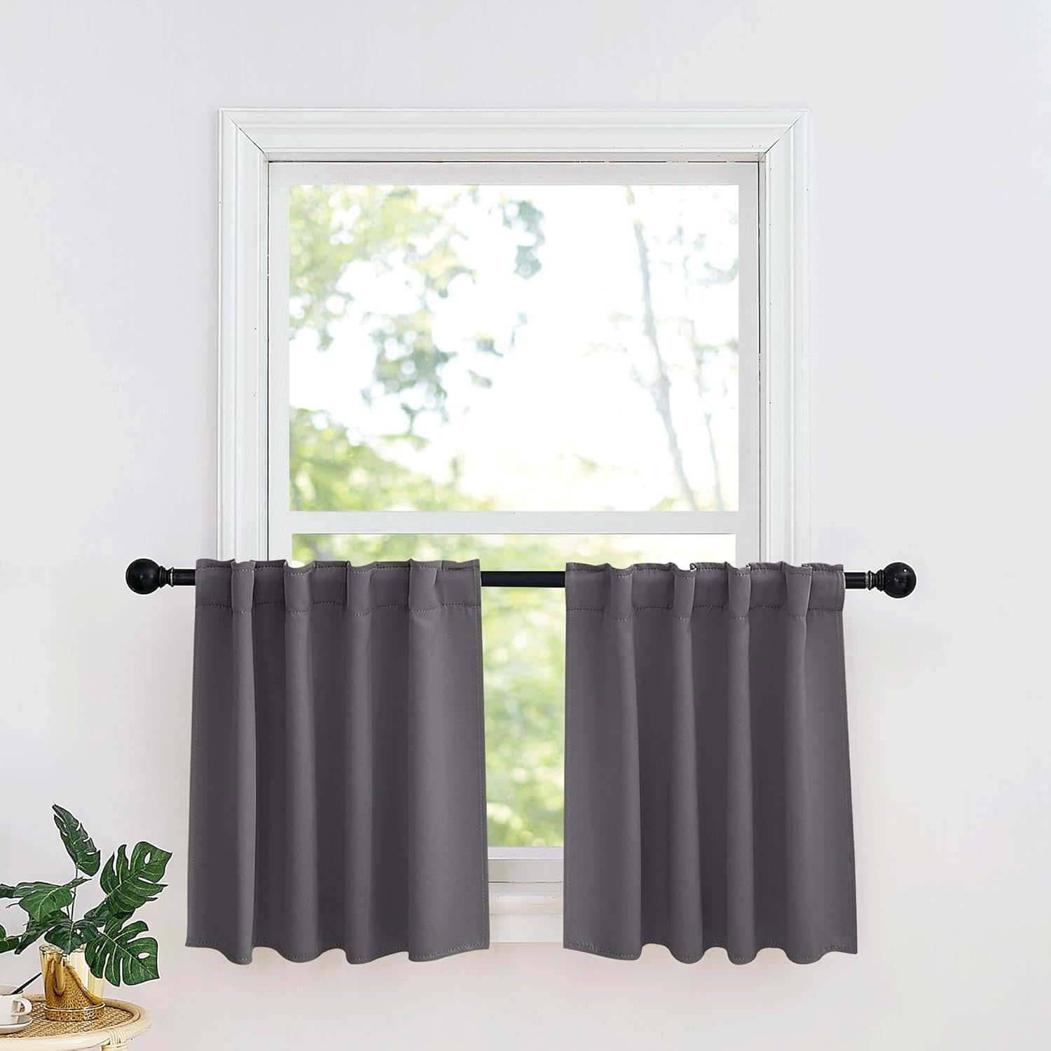RYB HOME Kitchen Window Curtains Blackout Privacy Half