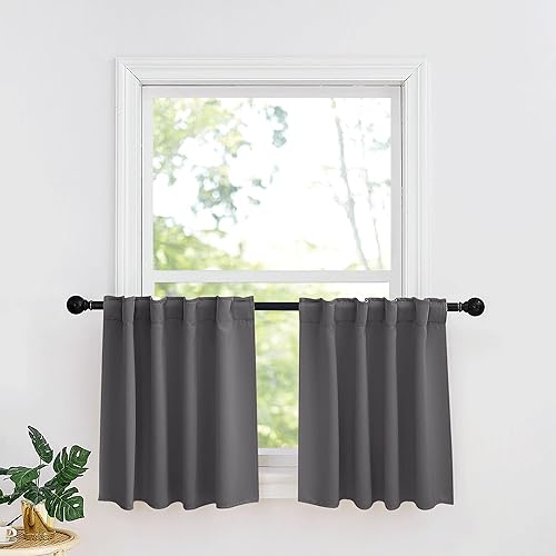 Miniatura 38 de RYB HOME - Cortinas blancas, cortinas para oscurecer la habitación, con aislamiento térmico, juego de cortinas opacas para dormitorio, sala