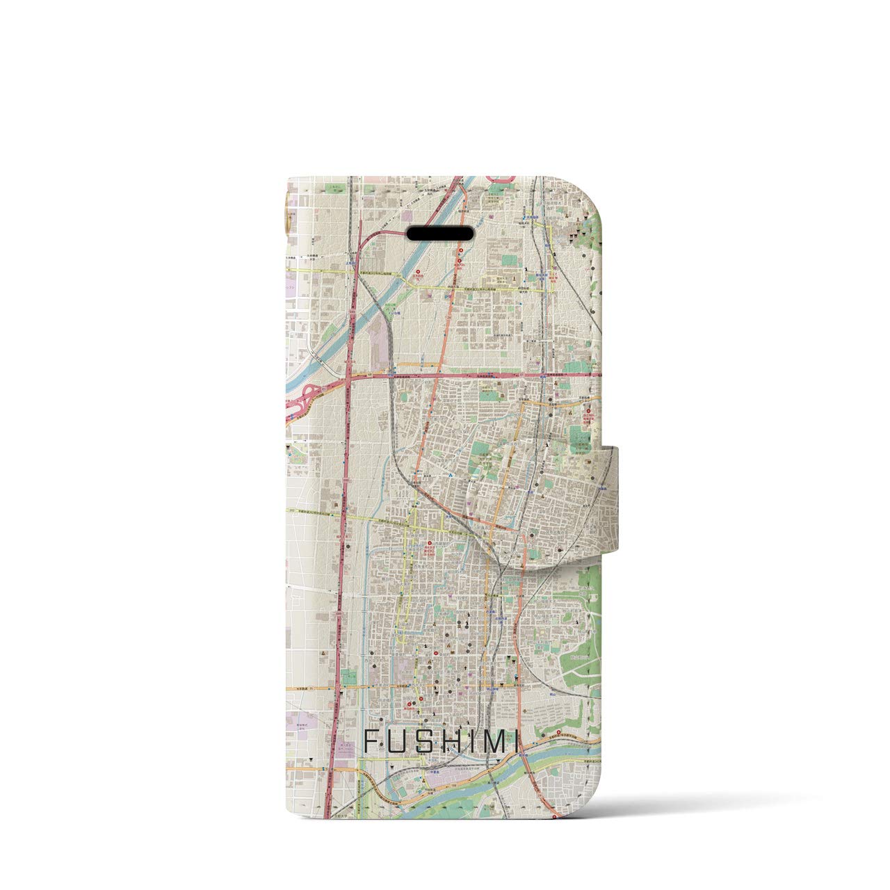 Amazon Co Jp クロスフィールド Crossfield 伏見 地図柄iphoneケース 手帳タイプ ナチュラル Iphone Se 第1世代 5s 5 用 家電 カメラ