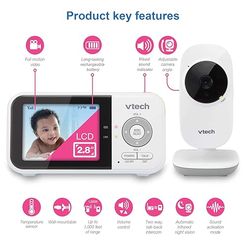 Miniatura 3 de VTech VM819 Video Baby Monitor + Estante de secado vertical Ubbi para biberones