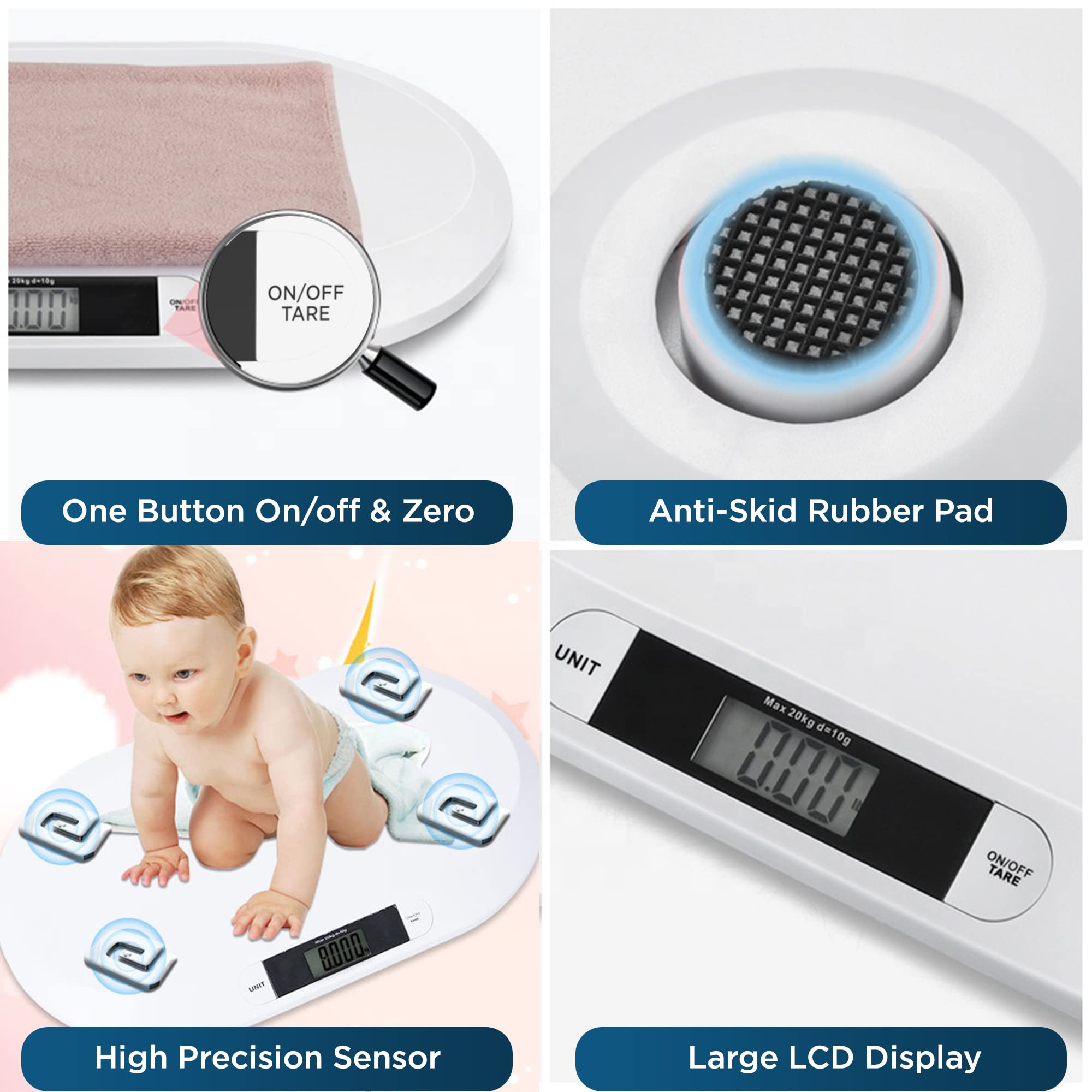 K-life Digital Baby Weighing Scale for Infant Toddler Up to 20kg 1