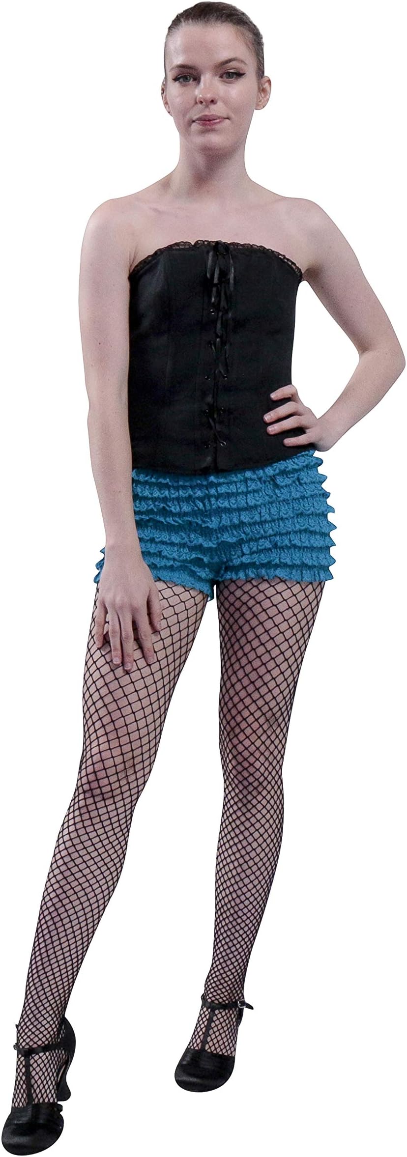 BellaSousMalco Modes Blue Ruffled Bloomers for Women | Halloween Costumes | Shorts & Ruffle Bloomers Pettipants | Comfortable & Stylish Halloween Underpants Outfits for Women