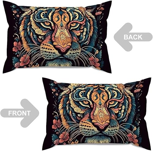 Vista 372 de ArogGeld Chinoiserie - Funda de cojín con estampado de leopardo y guepardo fucsia, con manchas de animales de vaca, color rosa oscuro, decoración