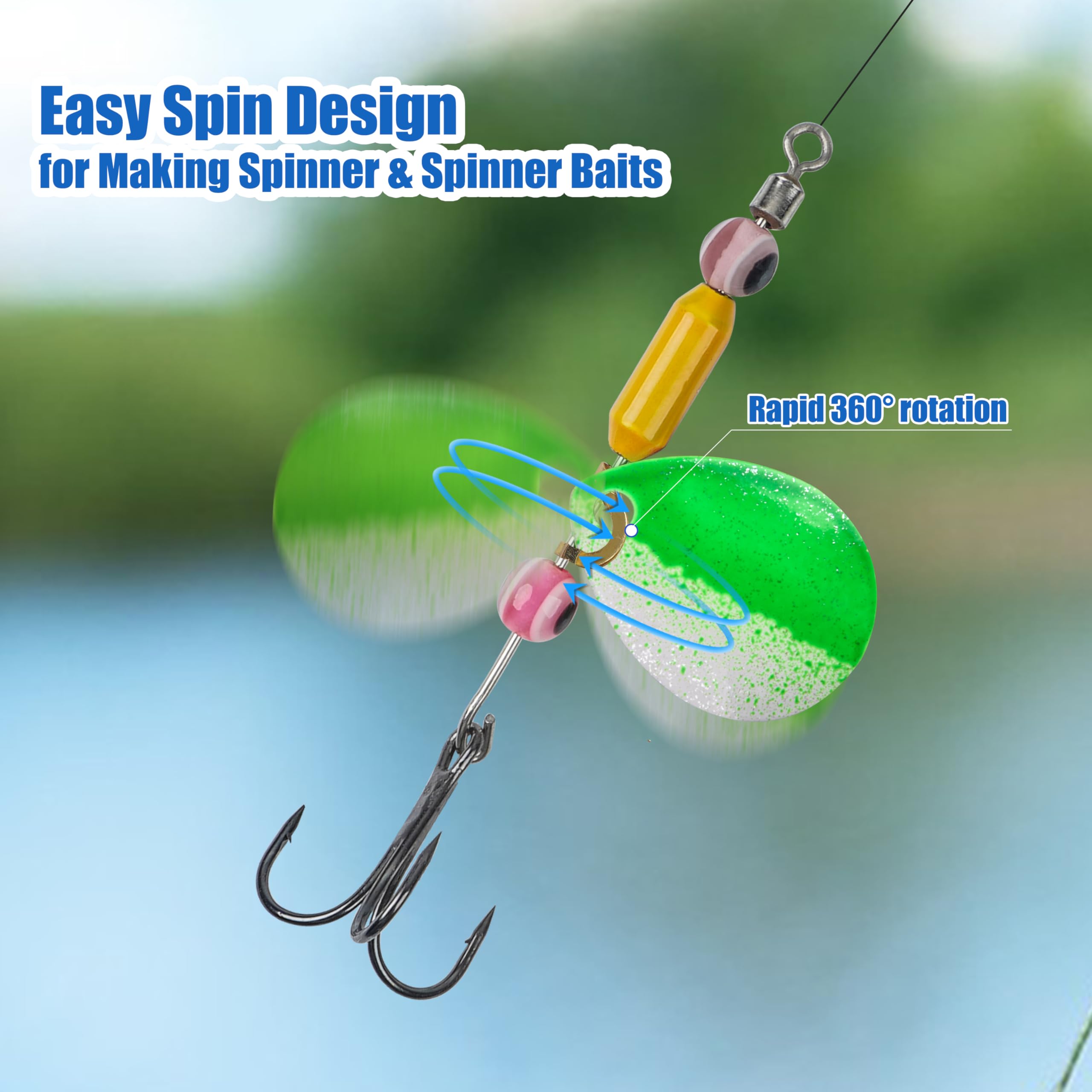 Fishing Clevis Easy Spin U-Shaped Brass Links, 120/250pcs Quick Change Spinner Clevis Spinner Blade for Lure Making Spinnerbait Parts Accessory Freshwater Saltwater : Sports & Outdoors